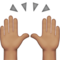 Raising Hands - Medium emoji on Apple